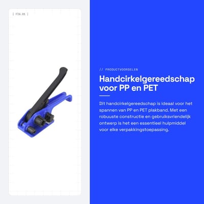 Dailygoods- Handcirkelgereedschap voor PP/PET Tape - Spanner - Kunststof Verpakking - Duurzaam Staal - 16-19 mm - Gewicht 1235 g