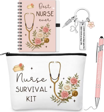 Cadeauset Verpleegkundigen - Bedankje set - Waardering tonen - Inspirerende berichten - 4 Delen - Roze