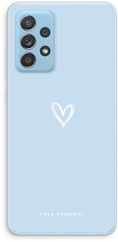 Case Company® - Hoesje geschikt voor Samsung Galaxy A73 hoesje - Klein Hart Blauw - Soft Cover Telefoonhoesje - Bescherming aan alle Kanten en Schermrand