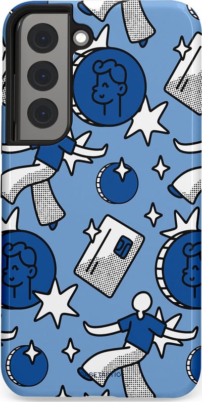 Casetastic Hoesje Geschikt voor Samsung S22 - Stijlvolle Beschermende Duo-layer Case - Geldroute