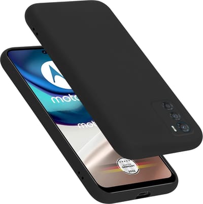Cadorabo Hoesje geschikt voor Motorola MOTO G42 in LIQUID ZWART - Beschermhoes gemaakt van flexibel TPU silicone Case Cover