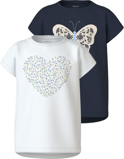 NAME IT - NKFVIGEA 2P CAPSL TOP J - Meisjes - T-shirts