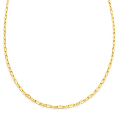 Pax Amare Spiegel Schakelketting - Goudkleurig Stainless Steel - Fijne Dames Ketting - 40cm + 5cm verstelbaar