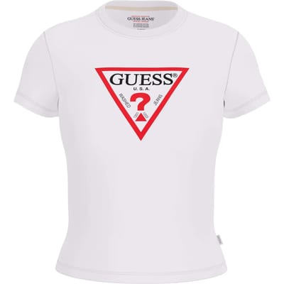 Guess Jeans Witte Biokatoenen Dames T-Shirt