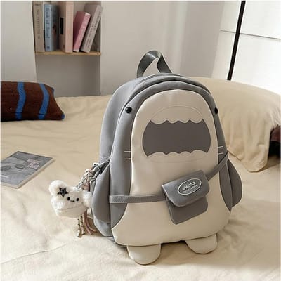 Nouveau Sac à Dos Fille Cartoon pour Hommes et Femmes Grande Capacité Multi Fonctionnel Léger et Simple Sac à Dos Requin .
