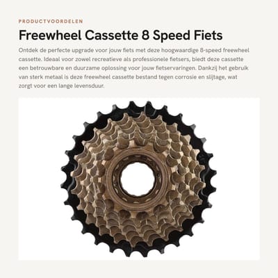 Freewheel Cassette, 8 Speed Bicycle Freewheel Cassette Sprocket Bicycle Freewheel Replacement