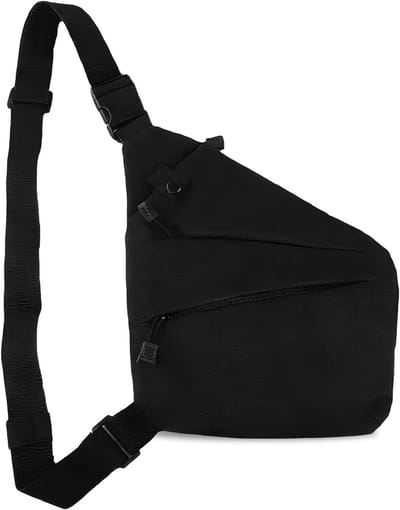 Duurzame schoudertas met anti-diefstal bescherming voor reizen, sport en werk, verstelbare schouderband, nylon materiaal