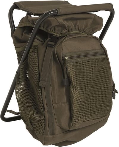 Assault back pack met kruk olijf OD molle groen
