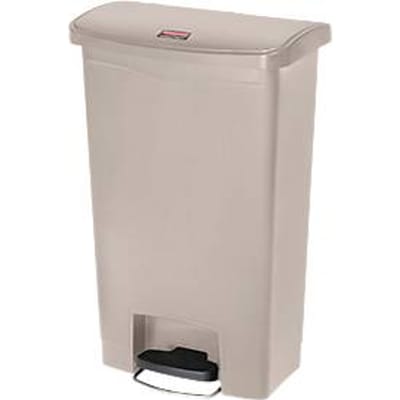 Pedaalemmer Slim Jim®, kunststof, volume 50 liter, beige