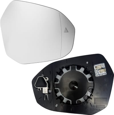 BILMAX Spiegelglas Vervanging voor BMW 5 Serie (G60/G61) & 7 Serie (G70) 2023–2025, Verwarmd, Asferisch, Met Dodehoekassistent (BSM), Rechts (Passagierszijde)