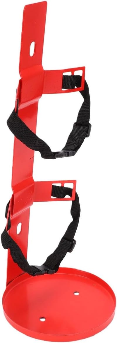 Brandblusser Houder - Wandmontage Beugel - Veilige Opslag - Verstelbare Riem - 19 cm Diameter - Zwart