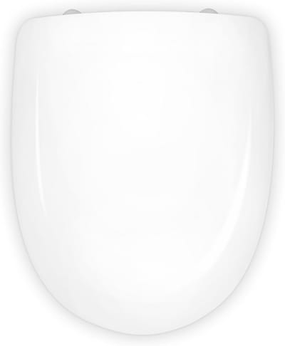 WC-bril met RVS Scharnier | Eenvoudige Installatie en Reinigen | Stevige Zitting | 43 x 36 x 4,5 cm