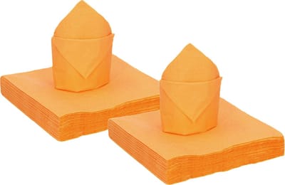 Santex feest servetten - 40x stuks - oranje - 40 x 40 cm - papier