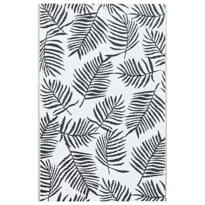 vidaXL - Buitenkleed - ARAKIL - 160x230 - cm - PP - wit - en - zwart