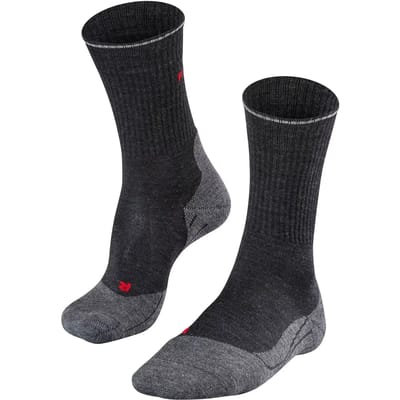 FALKE TK2 Explore Wool Silk medium padding wol functioneel materiaal wandelsokken heren grijs - maat 42-43