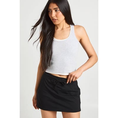 boohoo Dames Lange Skort Met Verstelbare Taille | Zwart | Maat: 42