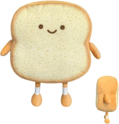 Toast bankkussen, grappig toastkussen 18 cm, broodkussen, grappig toastkussen, broodkussen, wooncultuur, broodvorm pluche kussen, vacuümverpakking, voor slaapkamerdecoratie