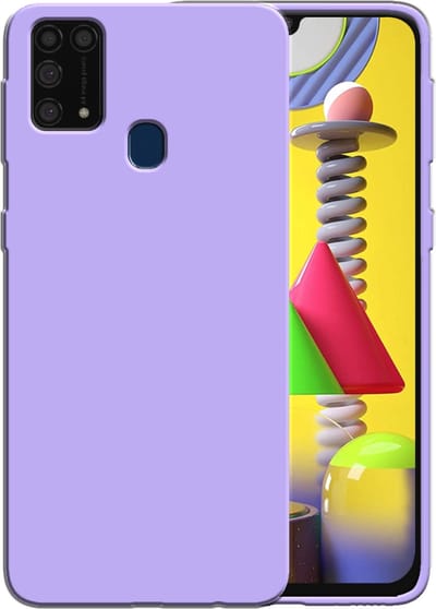 Smartphonica Siliconen hoesje voor Samsung Galaxy M31 case met zachte binnenkant - Paars geschikt voor Samsung Galaxy M31