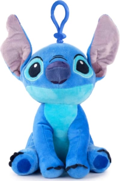 Stitch Zittend Bagclip (Sleutelhanger) - Disney Lilo en Stitch Pluche Knuffel 15 cm - Speelgoed voor kinderen jongens meisjes - Accessoire voor school rugzak rugtas - Knuffel met haakje - Plush Toy - Leroy, Angel, Stitch