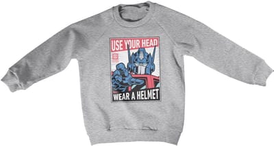 Transformers Kinder Use Your Head Wear A Helmet Kinder-sweatshirt HSB-31-TF1204-DTF558