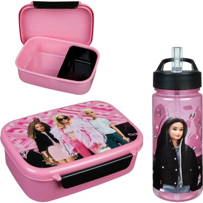 Barbie lunchset; lunchbox en drinkfles