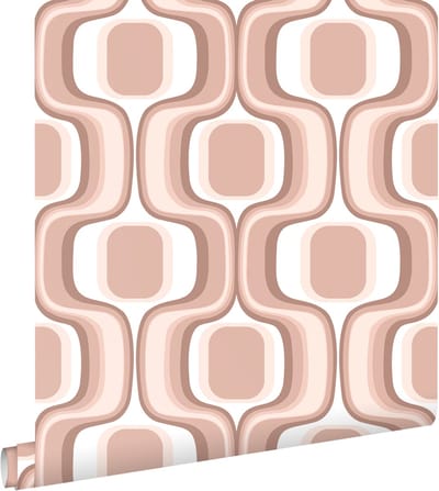 ESTAhome behang retro ornamenten terracotta roze - 50 x 900 cm - 131583