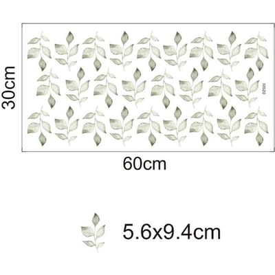 Groene bladeren aquarel muurstickers kinderkamer kunst kinderkamer verwijderbare muurstickers moderne kinderslaapkamerdecoratie
