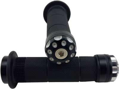Motorfiets Stuurgrepen - Handgrepen Rubber - Veilige Grip - Universele Pasvorm - 22mm Stuur - Zwart