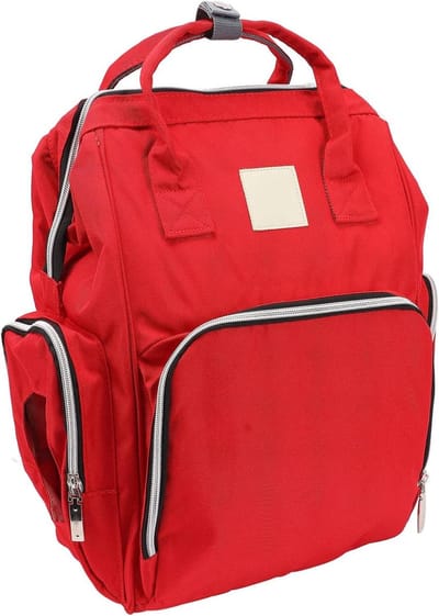 Luierrugzak - Babytas - Reizen met baby - Waterdicht en duurzaam - 41 cm hoog - Rood