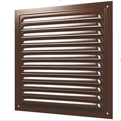 Ventilatierooster met insectennet 200x200 mm bruin