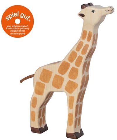 HOLZTIGER Wildernis - Giraf - 14X3X22Cm - Houten Figuur - Handgemaakt