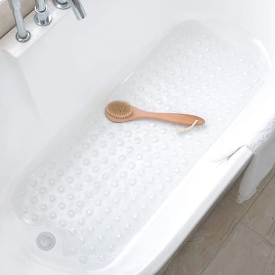 Extra lange antislip badmat met zuignappen - machinewasbare douchemat voor badkamer
