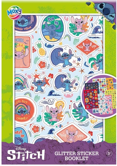 Stitch Glitter Stickerboek - Disney Stickerboek - Creatief Plakboek - Inclusief Glitter Stickers - Knutselpakket Kinderen - Hoge Kwaliteit - Disney Stitch Stickers - Creatief Speelgoed - Knutsel & Versierboek - Cadeau voor Kinderen - Hobbyplezier