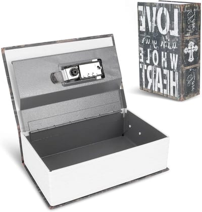 Book Safe met Combinatieslot en Geheime Opbergplaats voor Thuis - Mini Woordenboekkluis - Spaarpotkluis voor Boekenkast - 18x12x5.5cm