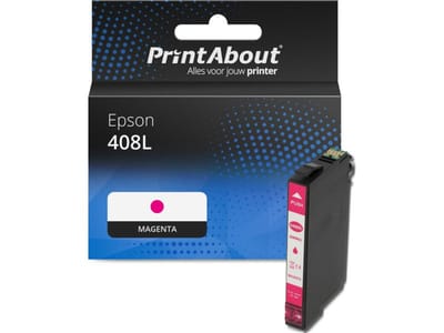PrintAbout huismerk Inktcartridge 408L (C13T09K34010) Magenta Hoge capaciteit Geschikt voor Epson