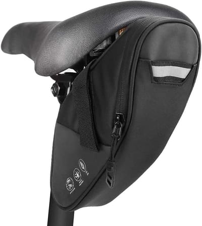 Fietstas Zadeltas - Onderzadeltas Bagage - Fietsen Opbergen - Waterdicht Oxford Materiaal - 1.5 Liter - Zwart