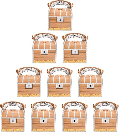 Dailygoods - Volumoon Piraten Schatkist, Piraten Cadeaudoos, Piraten Schatkist Feesttas, Piraten Schatkist Schatkist, Schatkist Snoep Cadeaudozen, Schatkist voor Piraten Themafeesten