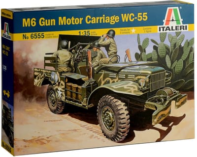 Italeri Modelbouwpakket Militaire voertuigen - 6555 M6 Dodge Gun Motor Carriage WC-55 Plastic - 1:35 - Modelbouw