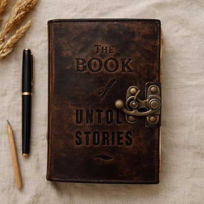 Ancient Wisdom - Notitieboek - Rolled leather travel notebook met 96 pagina's - notitieblok - journal - aantekeningen - dagboek - schrijfmaterialen - schrijfboek