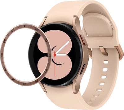 Strap-it Bezel ring tijd - Randbeschermer geschikt voor Samsung Galaxy Watch 4 40mm / Samsung Galaxy Watch FE - cherry goud