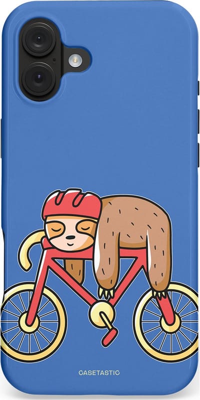 Casetastic hoesje geschikt voor Apple iPhone 16 Plus - MagSafe - Dubbellaagse bescherming - Lui op reis - Fashion Case - Lavendel