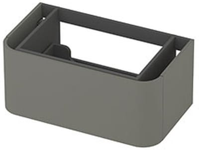 INK - Afgeronde Onderkast Gelakt 1 Lade Softclose Tbv Grepen - 800x450x350 Mm - Mat Beton Groen