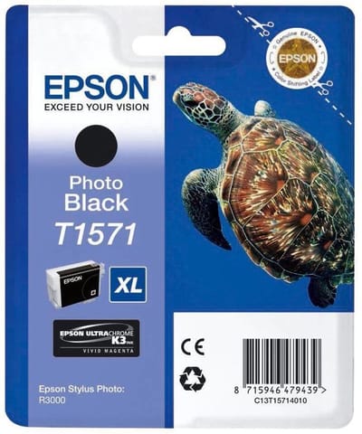 Originele inkt cartridge Epson Cartucho T1571 Black foto Zwart