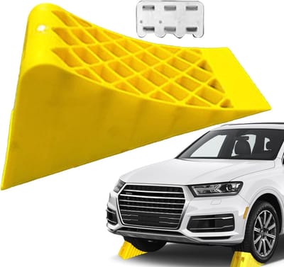 Wielstoppers - Parkeerblokken - Voertuig Stabiliseren - Robuuste Antislip - 39x16x18 cm - Zwart