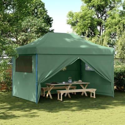 Opvouwbaar Feestprieel - Pop-up Tuintent - Buiten Feesten - Waterdicht PVC-coating - 300x300cm - Groen