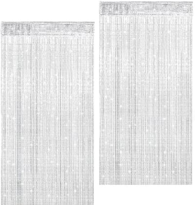 Dailygoods- Franje Gordijn 100 x 200 cm - 2 Stuks - Decoratief Deurgordijn - Privacybescherming - Bescherming tegen Insecten - Lichtregulering