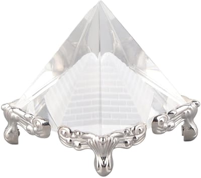 Dailygoods- Kwarts Piramide 5 cm - Kristalpiramide - Energie Versterking - Meditatie - Spirituele Groei - Transparant Kunstkristal - Energiepiramide