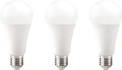 Kobi LED Lamp E27 18W - 2000lm - 3000K - 230V - Standaardvorm - Voor Hoge Lichtbehoefte in Woonkamer of Werkruimte - 3 stuks