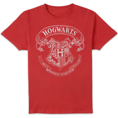 Harry Potter Hogwarts Crest T-shirt - Rood - S