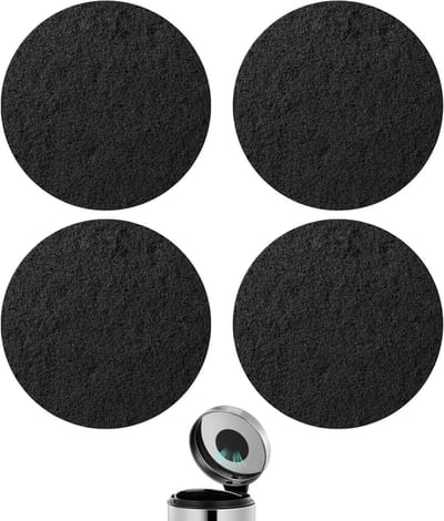 Ronde Actieve Koolstoffilters voor Compostbakken - Geurfilters voor Keukenafval, 4 Stuks, Ideaal voor Afvalscheiding en Duurzaam Afvalbeheer